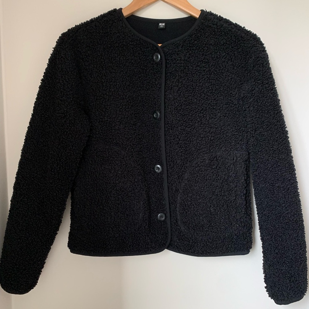 Uniqlo Black Teddy Jacket
